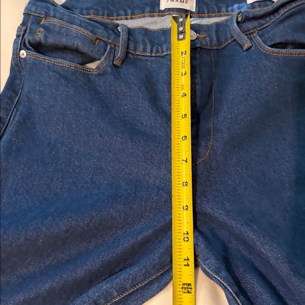 FRAME Le High Flare denim jeans wide leg size 32 dark wash indigo